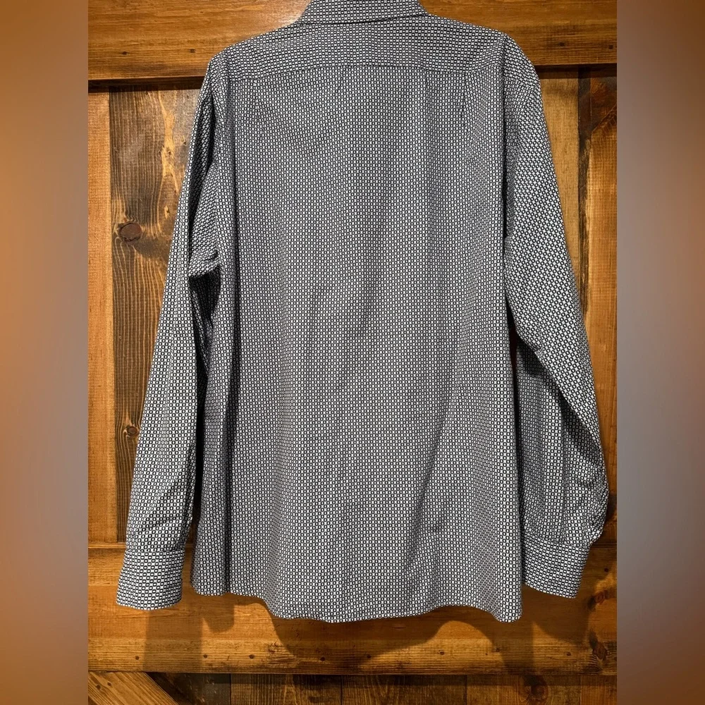 J. Crew Button Down Dress Shirt Black Gray Size XL 17 1/2 -‎ 18 100% cotton